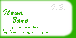 ilona baro business card