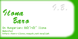 ilona baro business card